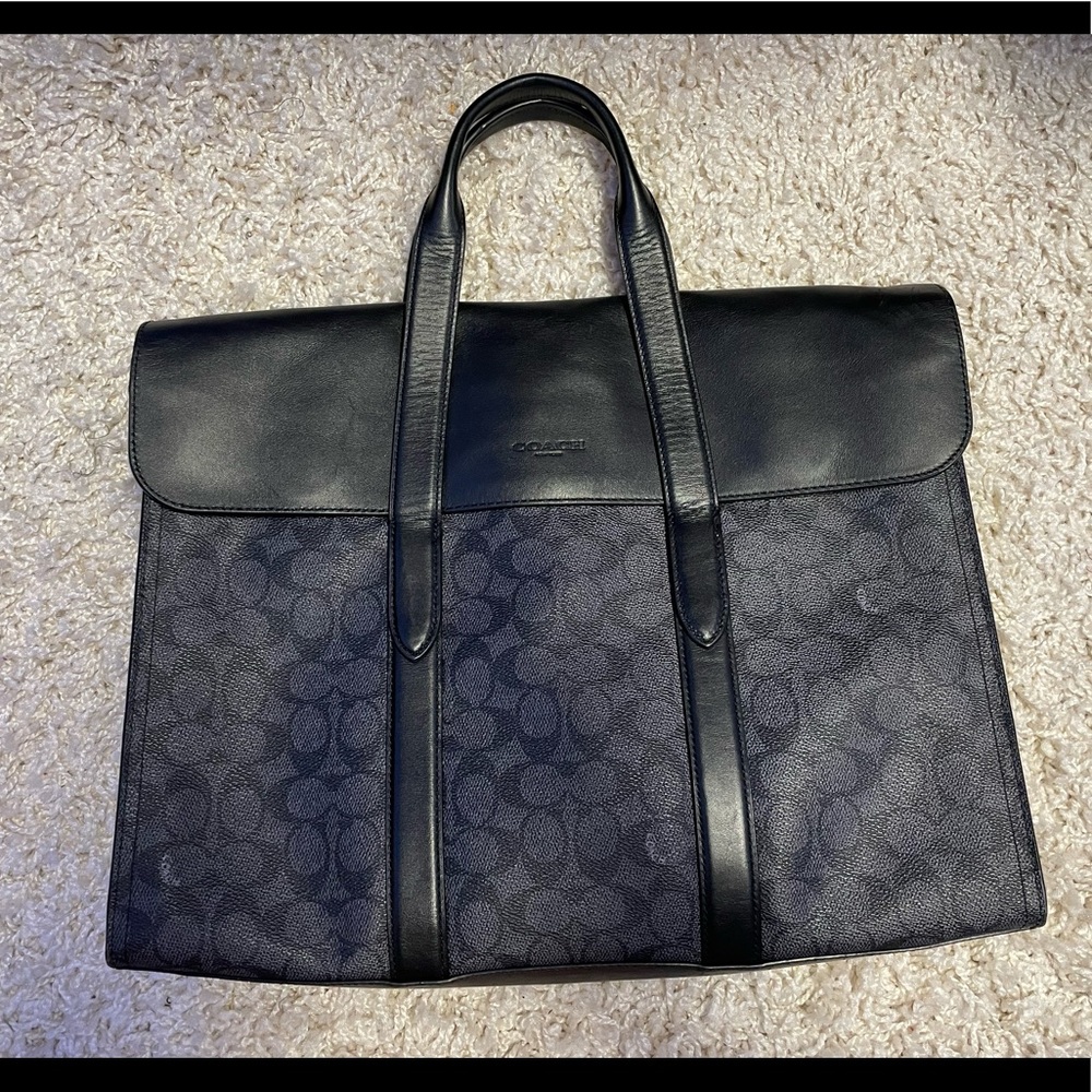 Black and Grey coach bag brief case